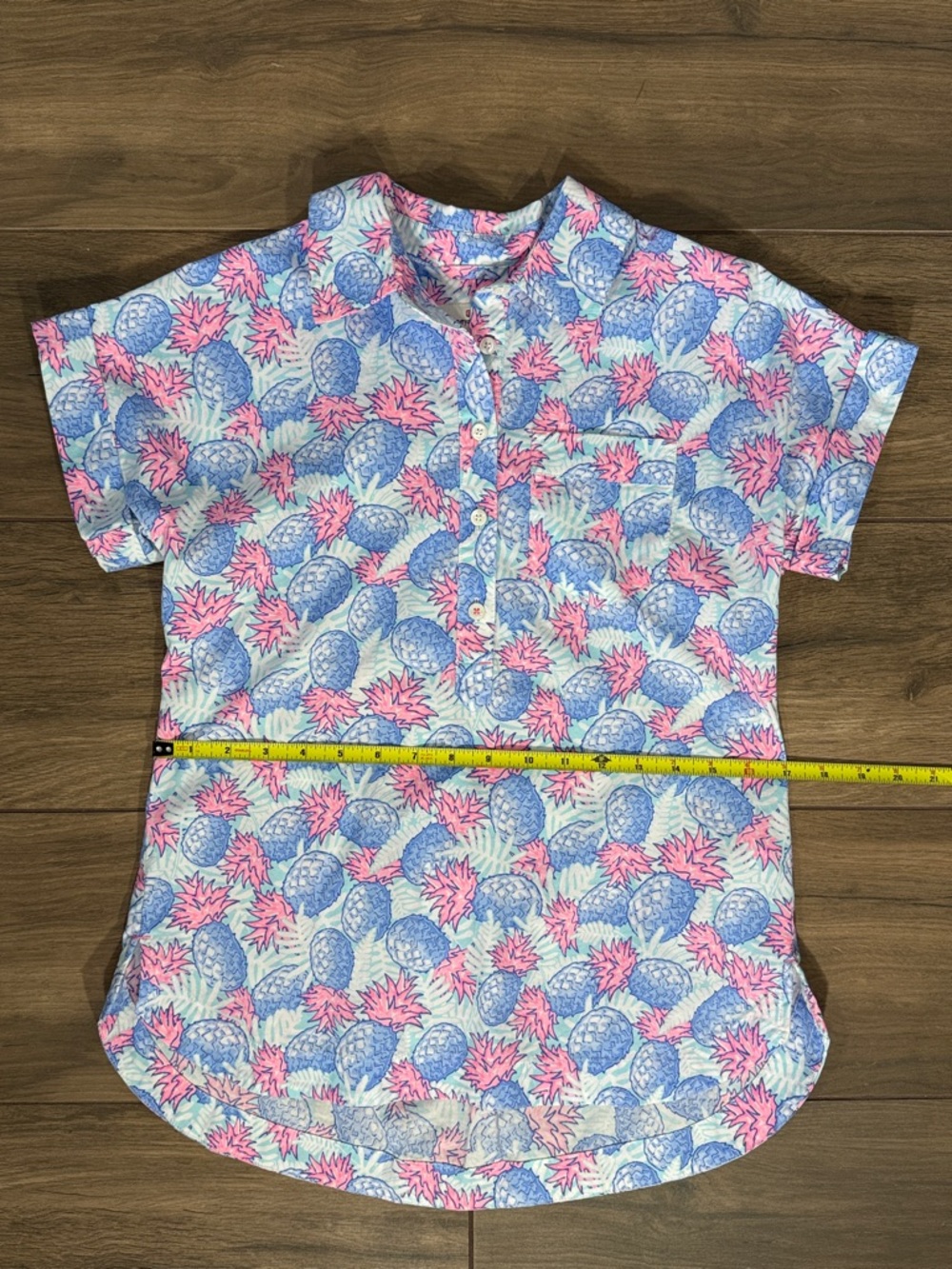 Vineyard‎ Vines Pineapple Print Preppy Summer Blouse Women's Size 00 - Picture 3 of 15